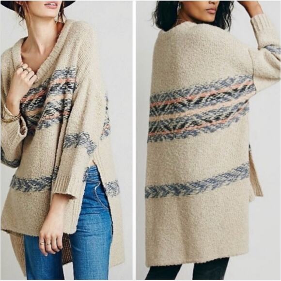 Free People Sweaters - Free People Alpaca Fairisle Size XS Small Poncho